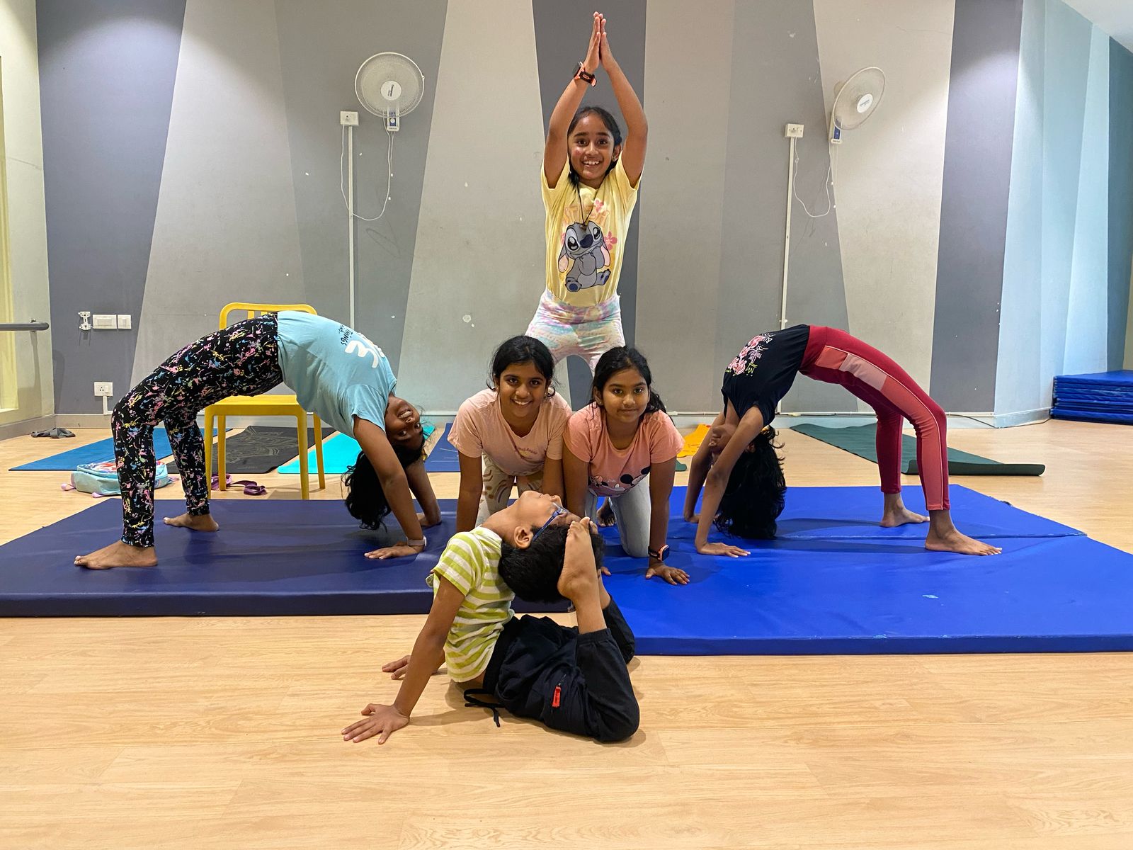 Child enjoying yoga
