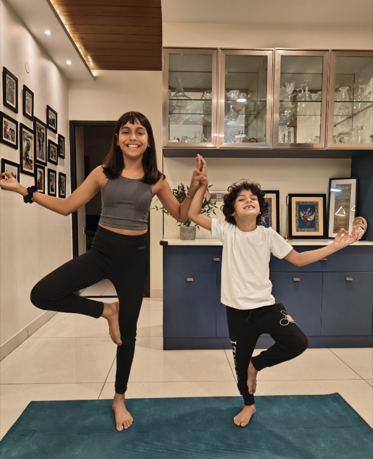 Fun yoga pose